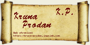 Kruna Prodan vizit kartica